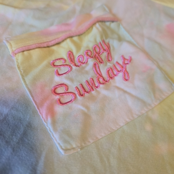 Two Price Tie-Dye Pajama Set with Ruffle Details - Picture 5 of 7